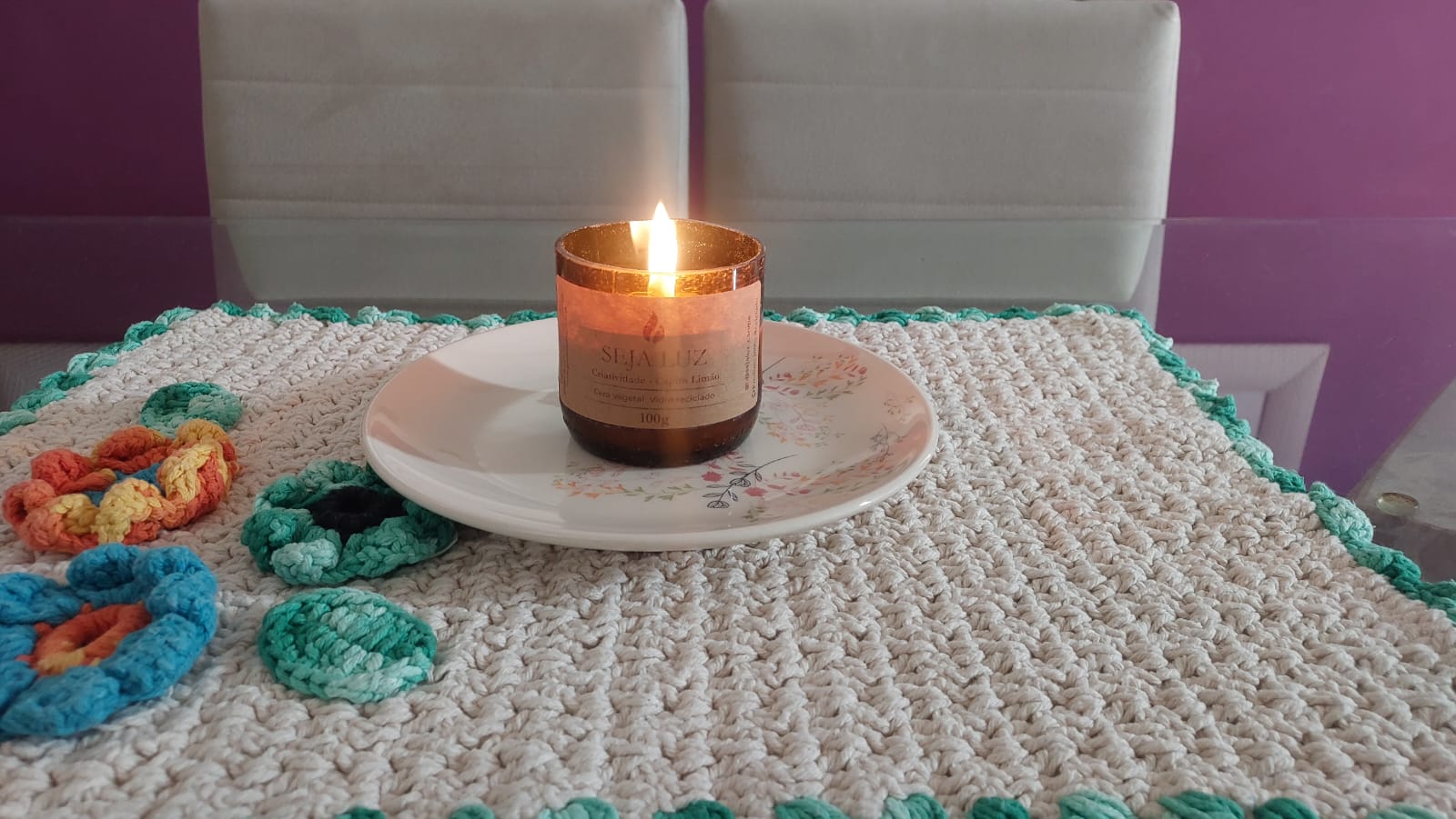 Decoração com vela sustentável